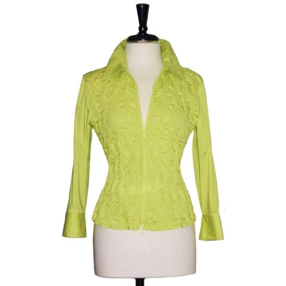 Samuel Dong Jacket NWT Size Small Grass Yellow